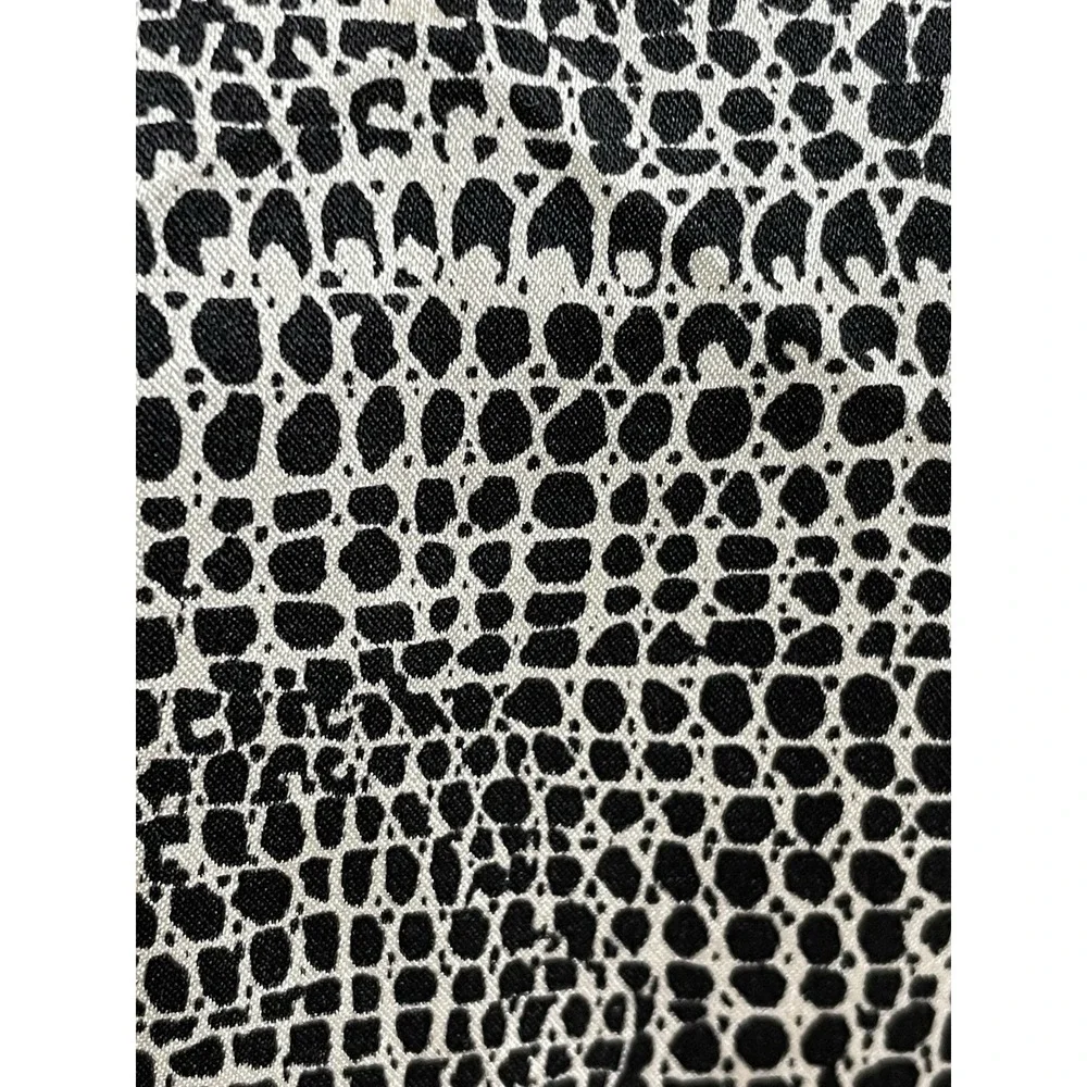 Silk Wrap Dress Reptile Print Silver Gray Black Studio 148 New York SZ 10 - Picture 8 of 11